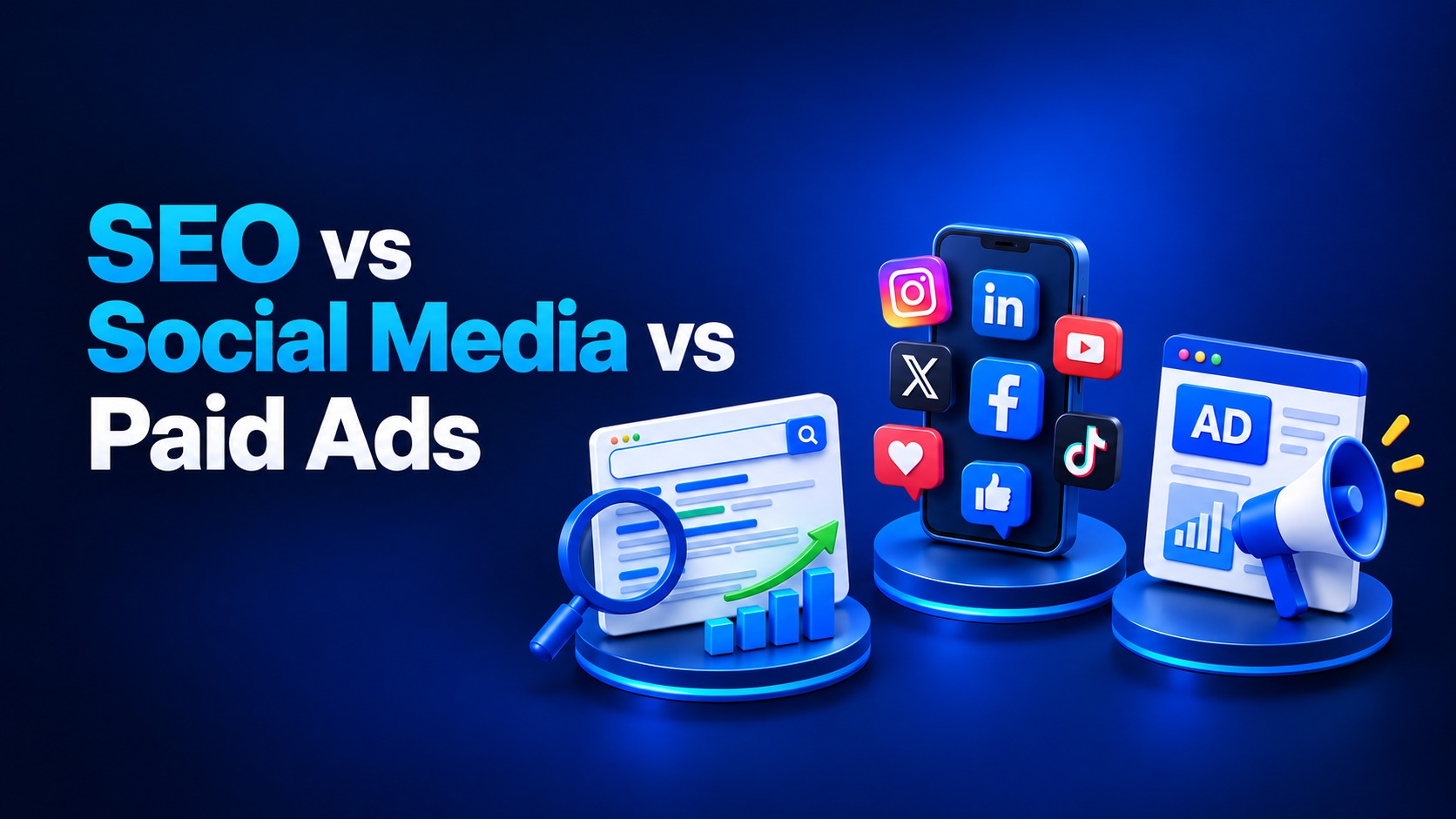 SEO vs Social Media vs Paid Ads: Which Should Your Business Invest in First?